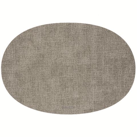 Салфетка подстановочная овальная двухсторонняя fabric, серая