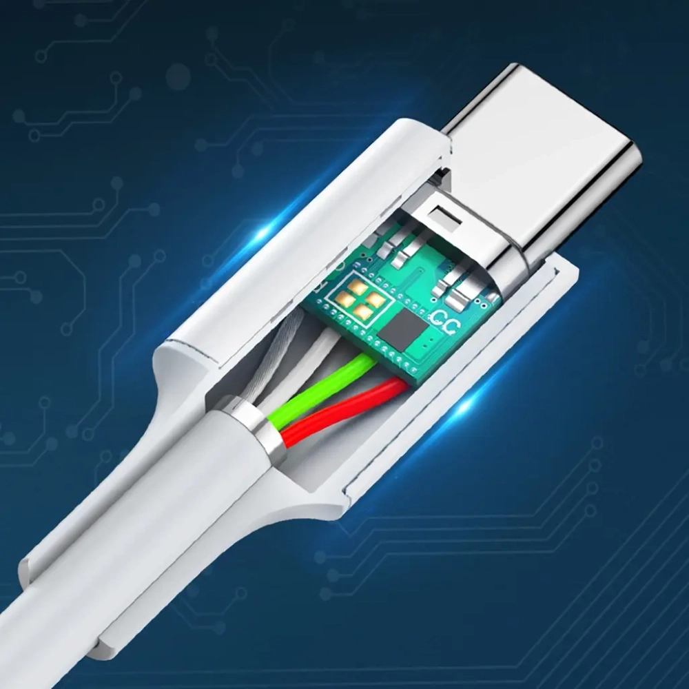 Кабель USB C - USB C, 480Mbps, 3A, QC4.0/PD3.0, 60W, 1m, UGREEN 60518