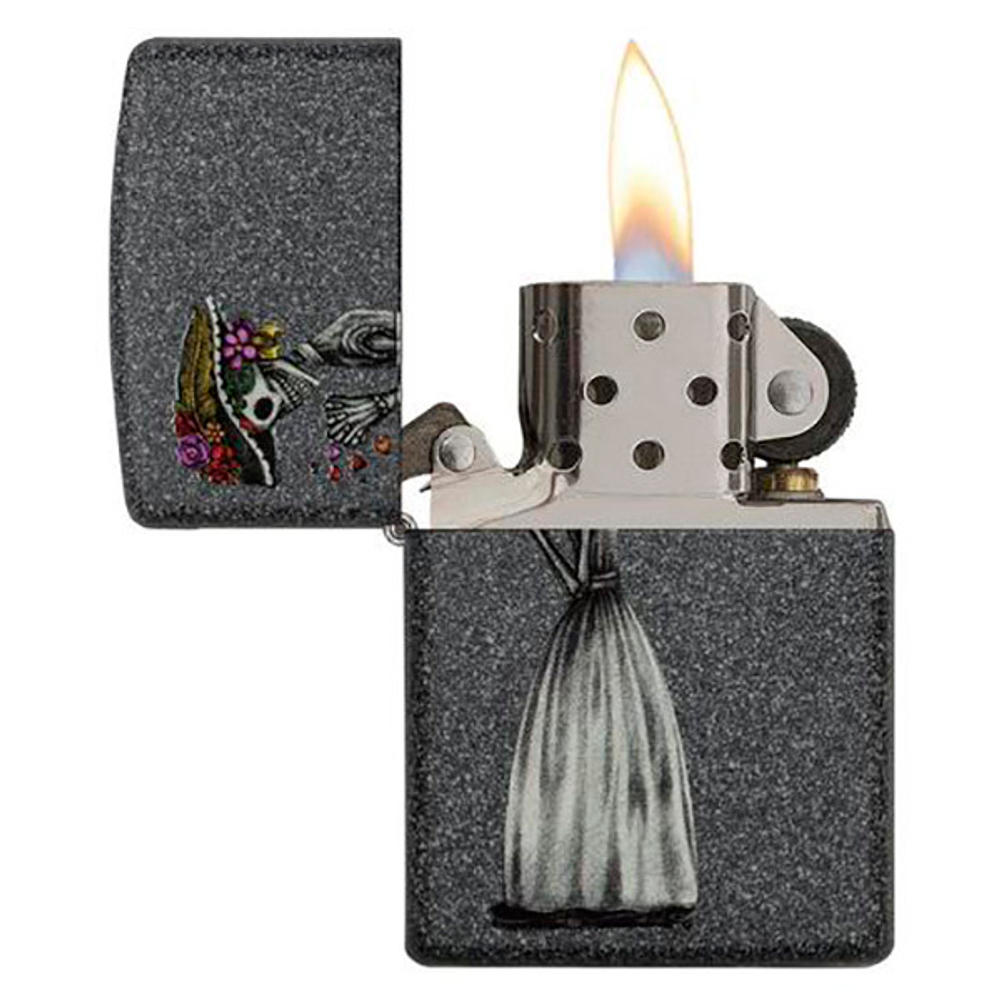 Набор из двух зажигалок Zippo Влюбленные зомби с покрытием Iron Stone