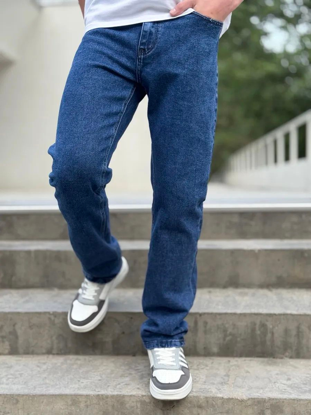 Джинсы SUPER SHIP Denim Classic,мужские,прямые классические,синие размер- (58-60) -40/34