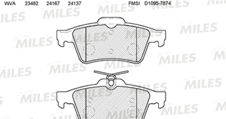 MILES - E110005-MLS - Brake Pad Set, disc brake