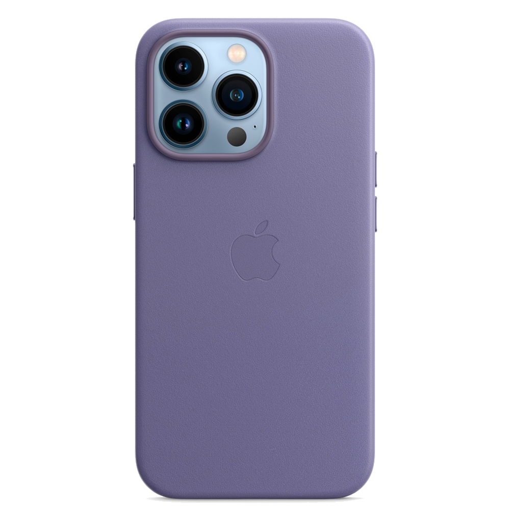 Кожаный чехол с поддержкой MagSafe Apple Leather Case для iPhone 13 Pro, Wisteria (Сиреневая глициния)
