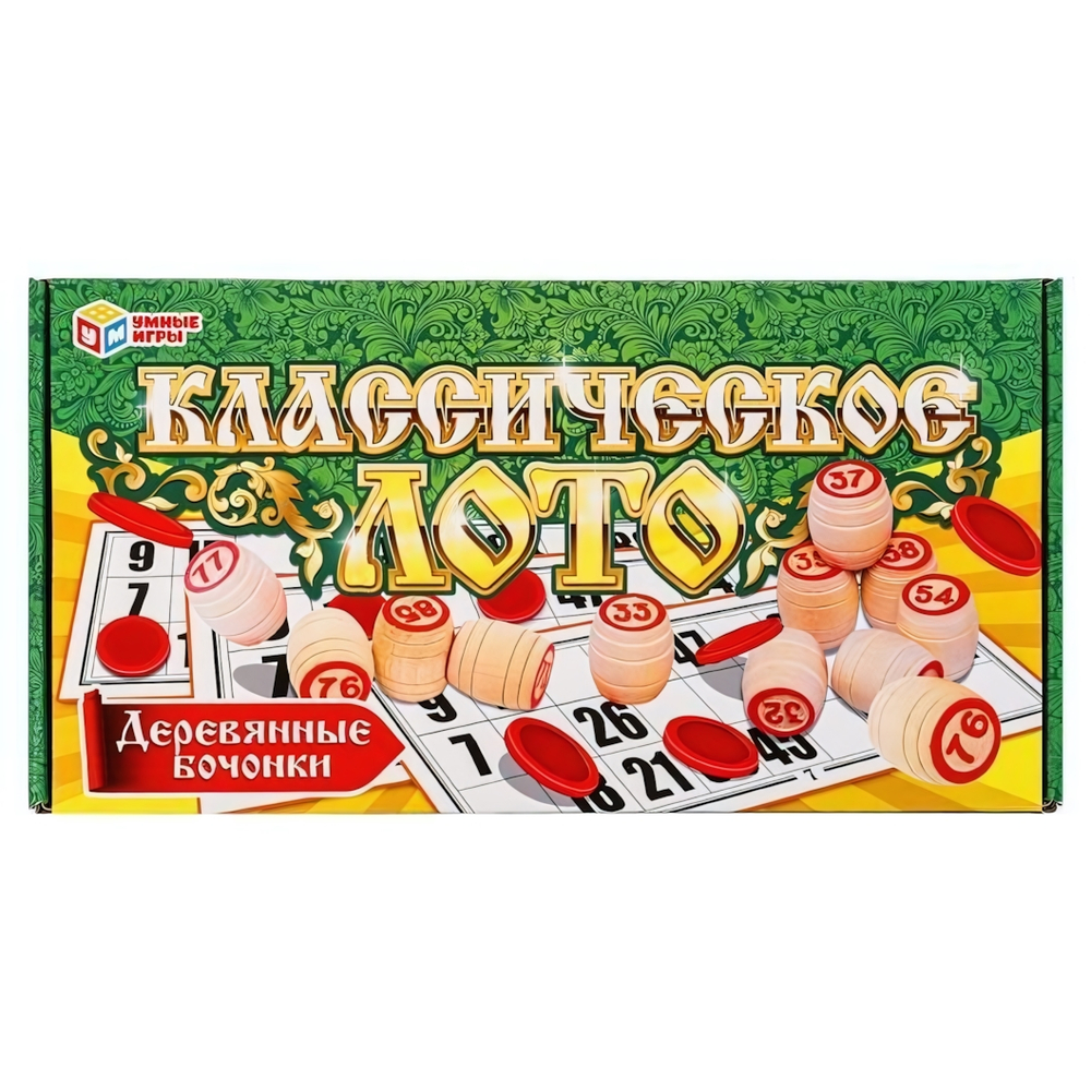 Лото классическое деревянное 4660254469334 (Умные игры)