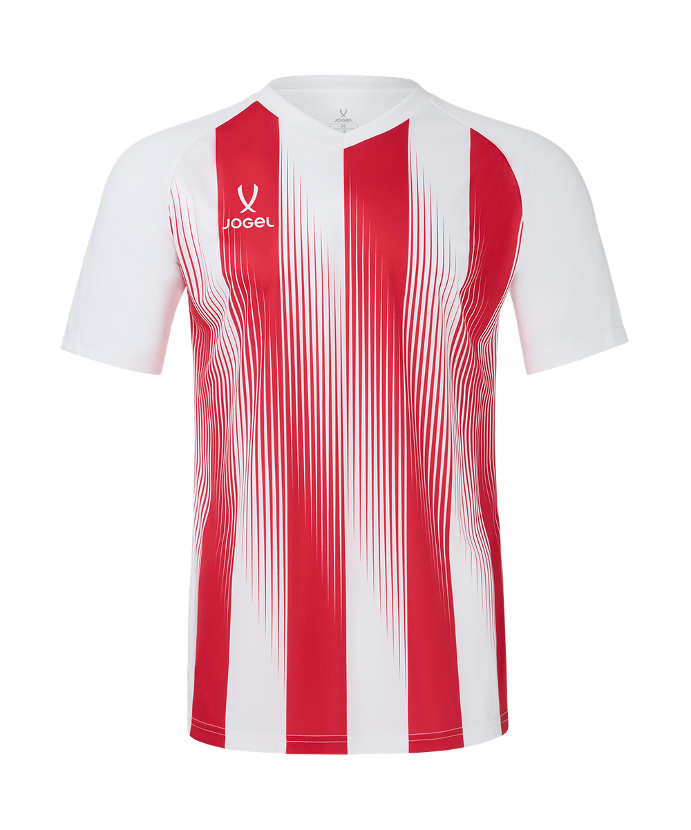 Футболка игровая Jogel Camp Striped Jersey-K, красный R2/белый 00