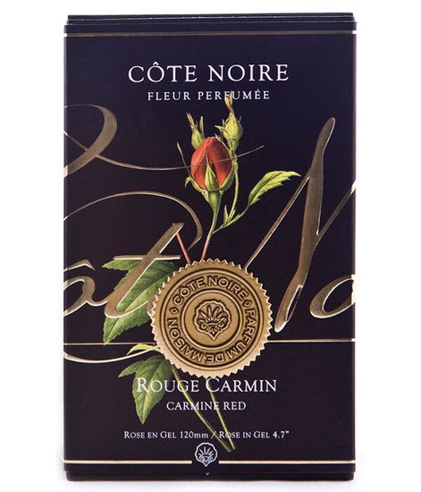 Ароматизированная красная роза в черной вазе, Cote Noire