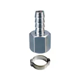 Переходник FUBAG 1/4"F на елочку 8 мм с обжимным кольцом 11 х 13 мм, (блистер 1 шт) — фото 1