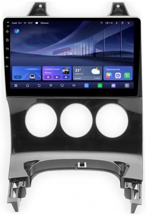 Магнитола для Peugeot 3008 2010-2016 (кондиционер) - Kuberg QLed, Android 14, TS105, Быстрейшая, CarPlay, SIM-слот
