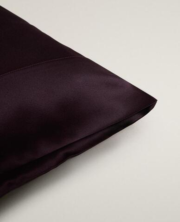 ZARA HOME НАВОЛОЧКА ИЗ 100% ТУТОВОГО ШЕЛКА, БОРДОВЫЙ