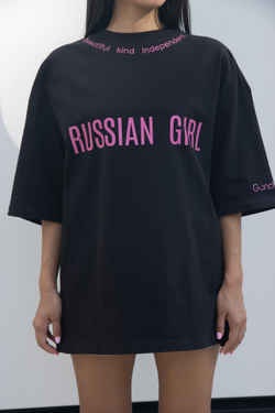 Футболка unisex RUSSIAN GIRL: BEAUTIFUL, KIND, INDEPENDENT