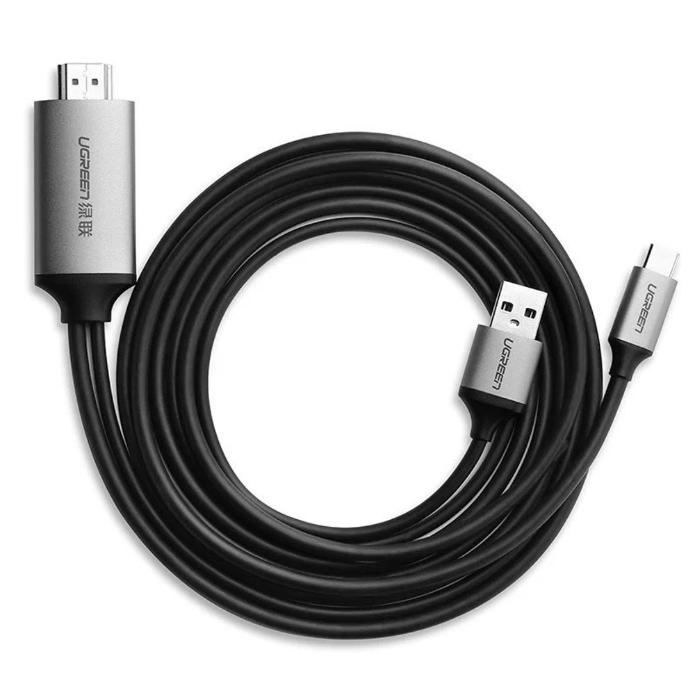 Ugreen HDMI(папа) toType-C/USB-A 1,5m Black
