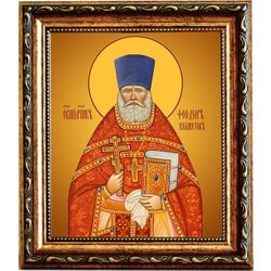 Феодор Каллистов, священномученик, пресвитер. Икона на холсте.