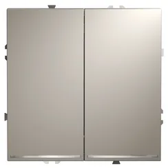 Выключатель двухклавишный с подсветкой Voltum S70 Кашемир VLS020203