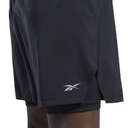 Мужские шорты теннисные Reebok Running Two-in-One Short - black