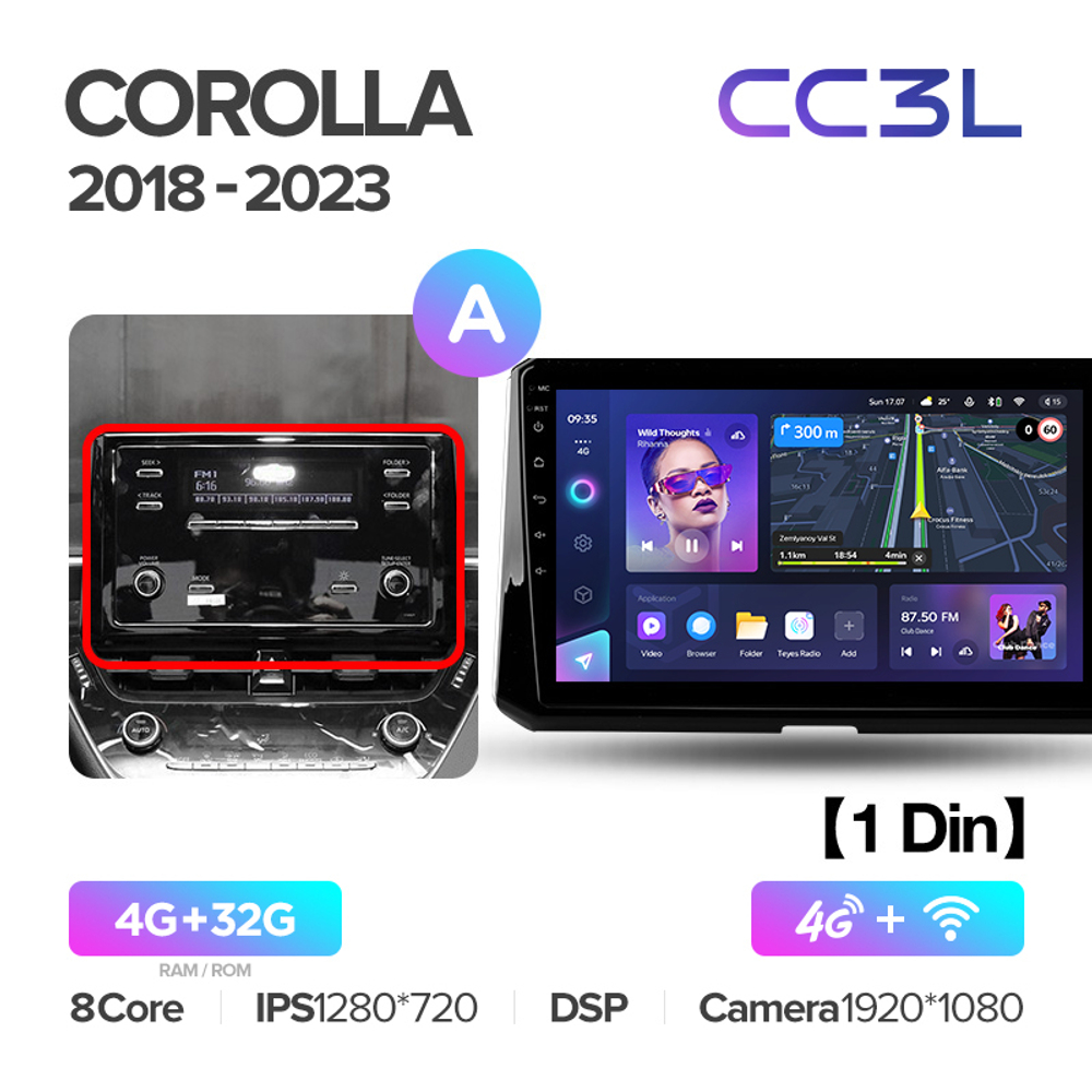 Teyes CC3L 10,2"для Toyota Corolla 2018+
