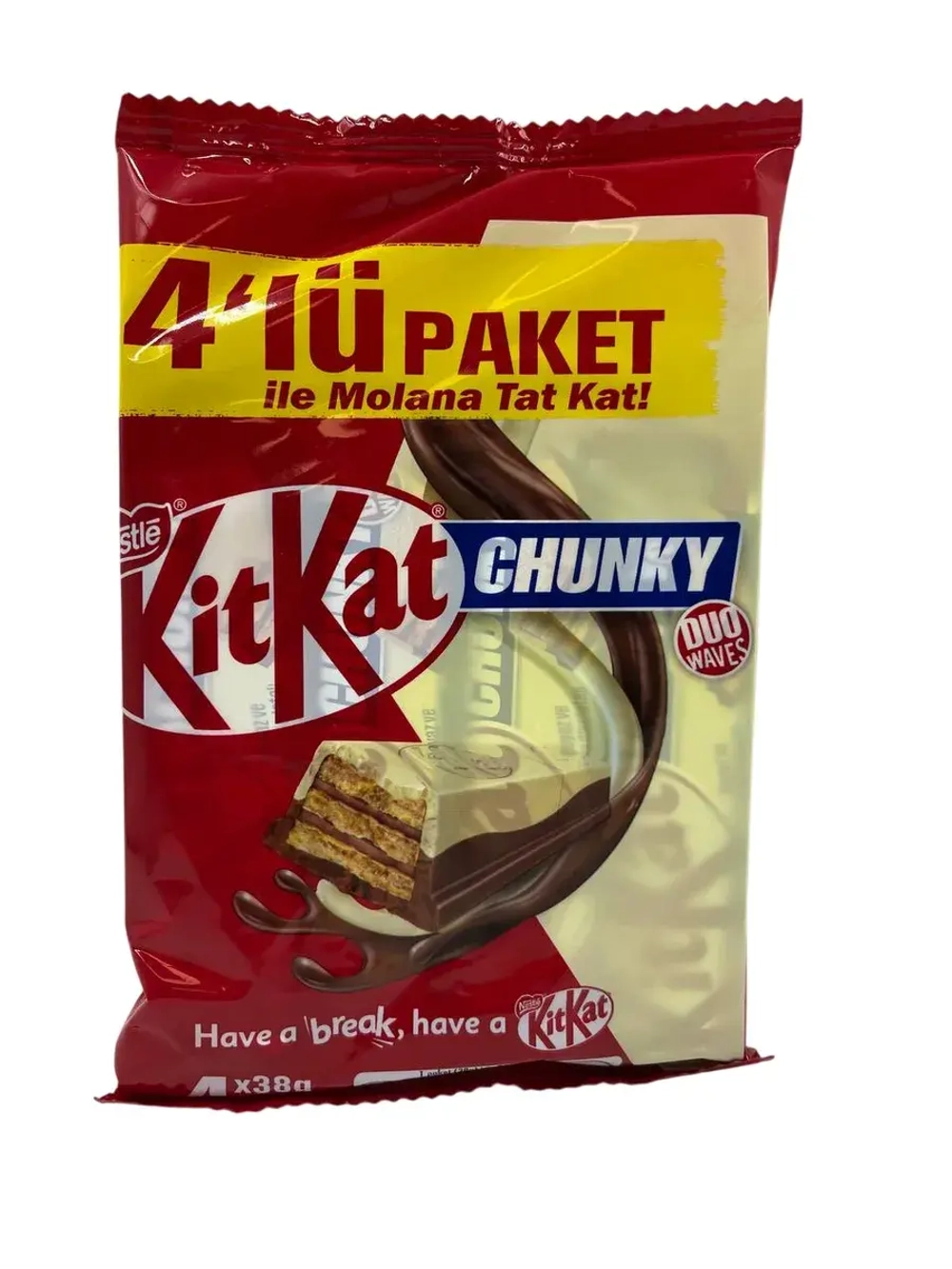 Батончик КитКат в белом и молочном шоколаде ,4шт