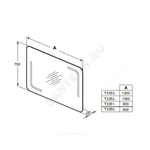 Зеркало MIRROR&LIGHT 80 нейтральный с подсветкой Ideal Standard T3351BH