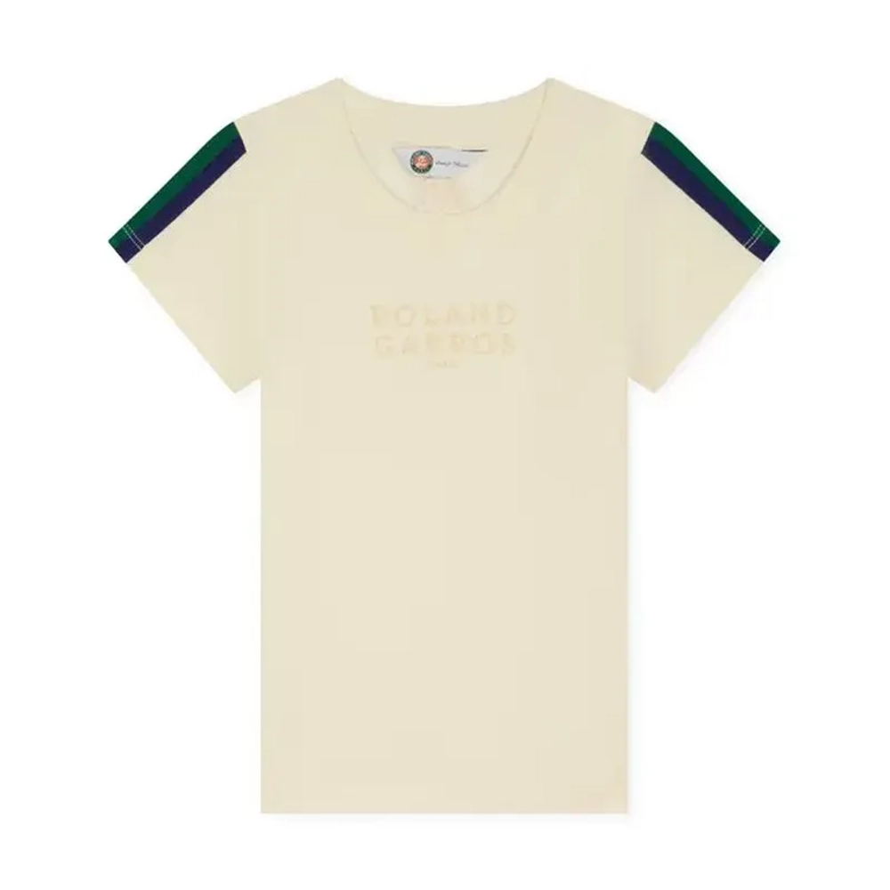 Футболка для девочки Roland Garros Color Lines - ecru