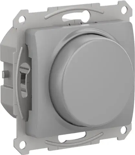 GLOSSA СВЕТОРЕГУЛЯТОР (диммер) поворотно-нажимной, LED, RC, 400Вт, механизм, АЛЮМИНИЙ