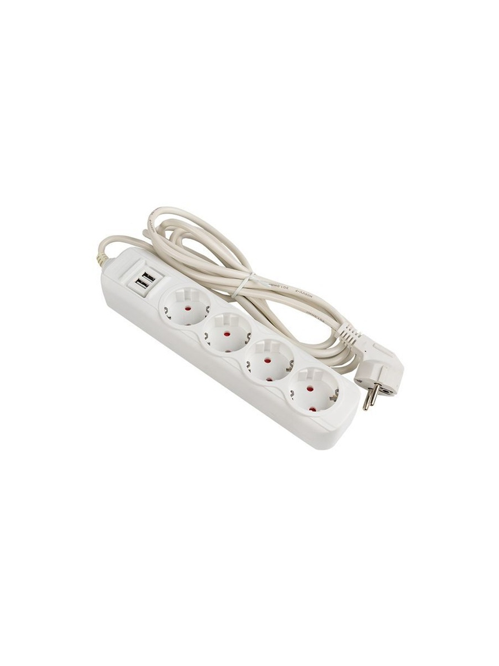 Удлинитель 4х2м 16А IP20 Эксперт 3.5кВт 2хUSB 2.1А ПВС 3х1 PROxima EKF UBA16-2USB-4-02i