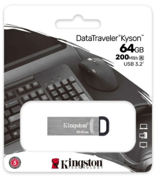 3.0/3.2 USB флеш накопитель Kingston DataTraveler Kyson 64GB (DTKN/32GB) металлическии
