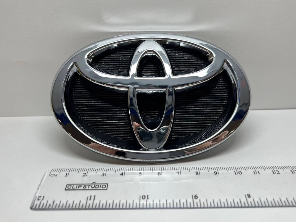 HH - 028 / Логотип (шильдик, надпись, эмблема) "Toyota" 12 см для крышки багажника / решетки радиатора / капота
