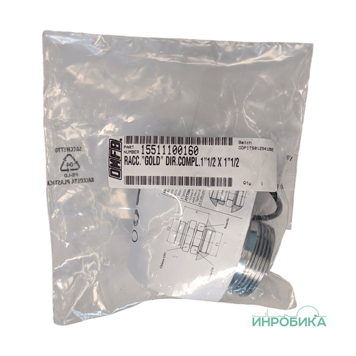 Фитинг всасывающий GOLD прямой G 1 1/2'' x G 1 1/2'' 15511100160