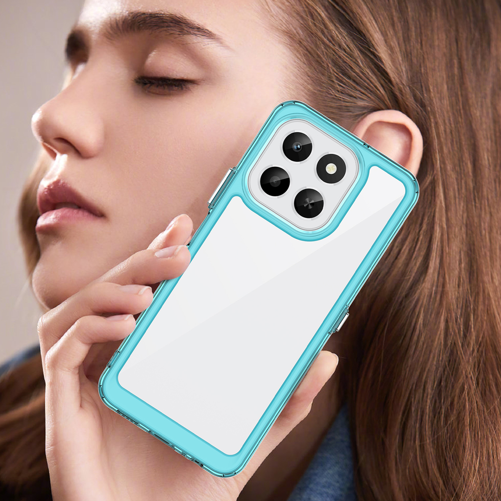Противоударный чехол для Honor X6C, усиленные защитные рамки бирюзового цвета