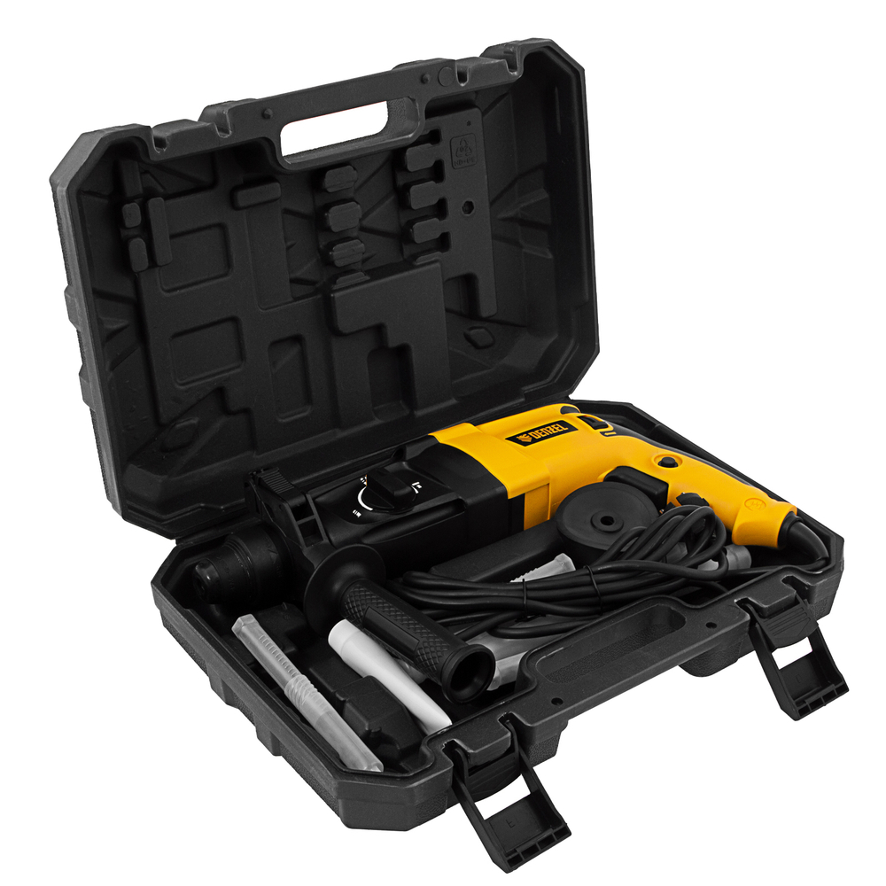 Перфоратор электрический RHH-800-26, SDS-plus, 800 Вт, 3 Дж, 3 плюс 1 реж. Denzel 26607