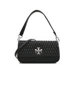 кожаная сумка через плечо kira ruched TORY BURCH - черный(137266)