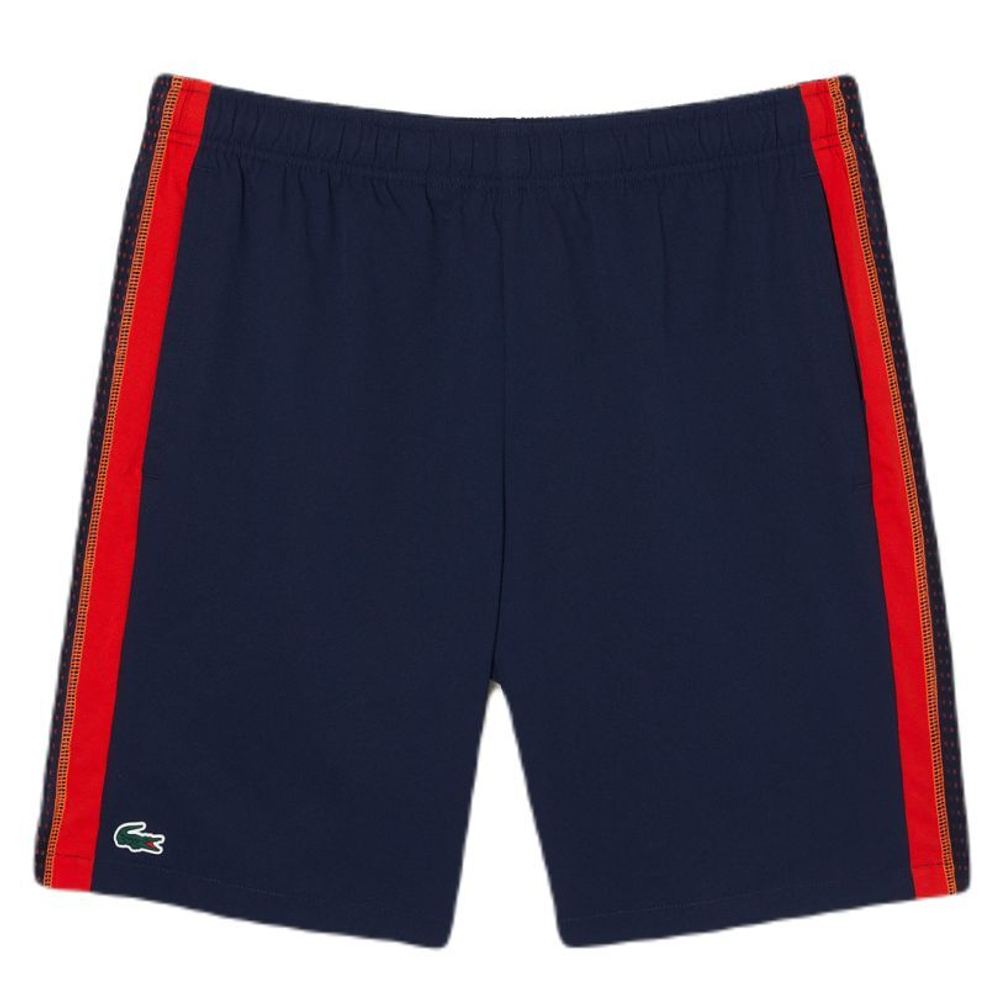 Мужские теннисные шорты Lacoste Recycled Polyester Tennis Shorts - navy blue/rouge