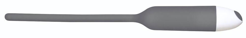 Серый вибратор для уретры Silicone Dilator (Цвет: серый)