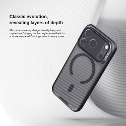 Чехол тонированный от Nillkin с MagSafe на iPhone 17 Pro, серия CamShield Prop Magnetic Case (версия с прозрачной крышкой объектива)