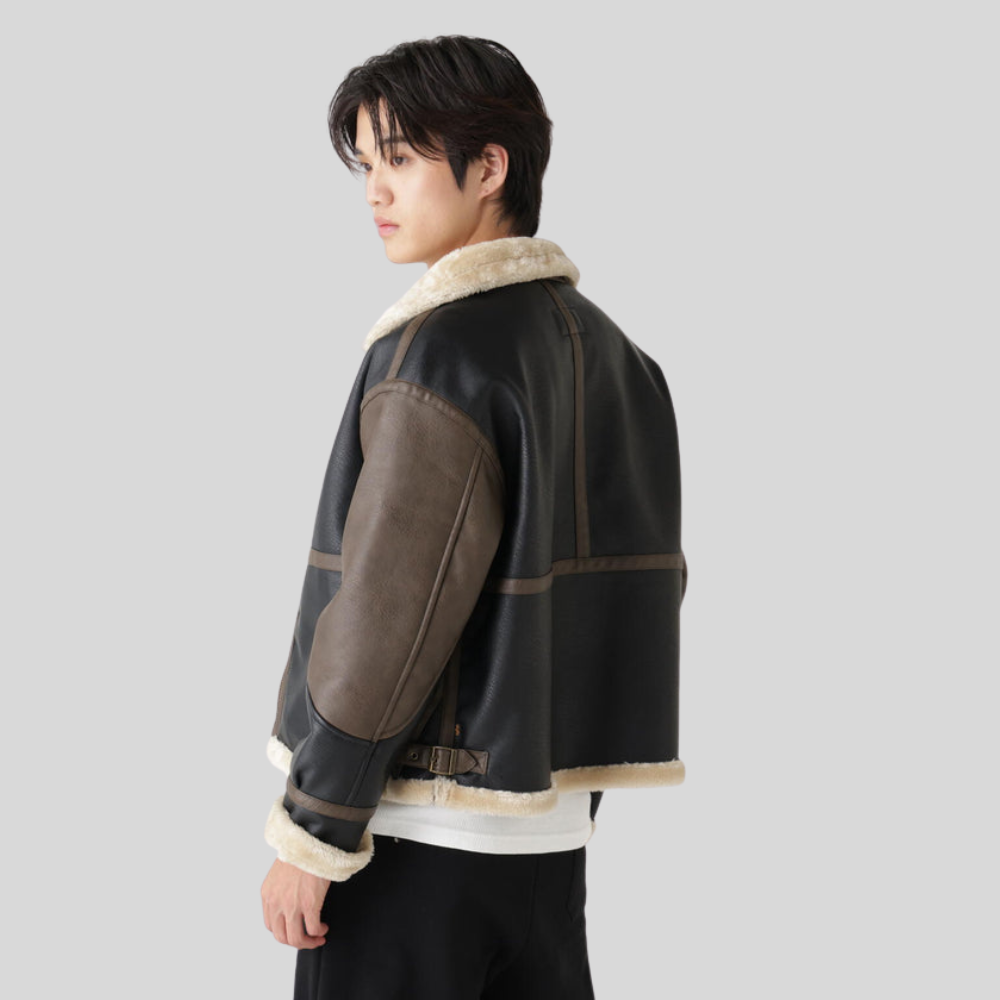 Куртка Alpha Industries Faux Leather B-3 Mod Jacket Espresso (Коричневый)