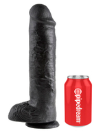 Фаллоимитатор на присоске 11 Cock with Balls черный King Cock (Цвет: черный)