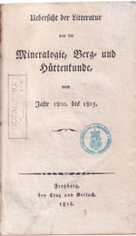 Минералогия, горное дело и металлургия 1800-1815
