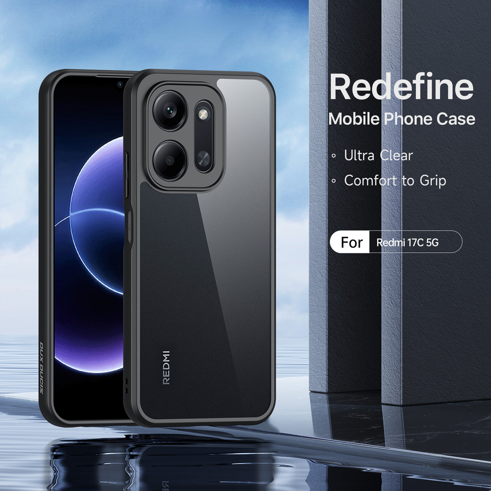 Чехол прозрачный с черными рамками для Xiaomi Redmi 17C 5G, серия Aimo Series Case от Dux Ducis