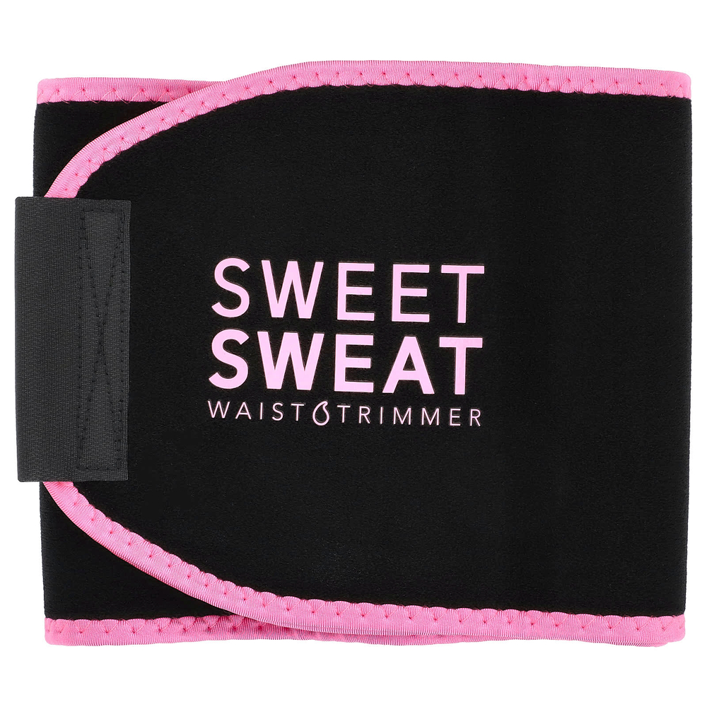Sports Research, Sweet Sweat, пояс для похудения, средний, черного и розового цвета, 1 шт.