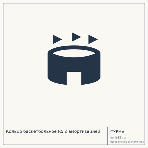 Кольцо баскетбольное R5 с амортизацией — от 7 000 ₽
