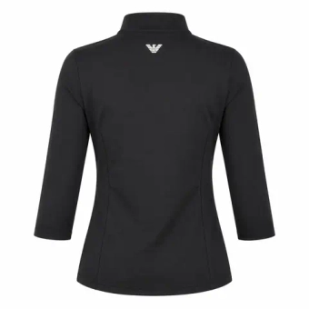 Женская теннисная футболка с длинным рукавом EA7 Woman Jersey - black beauty