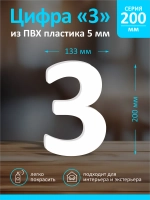 Цифра из пластика на стену