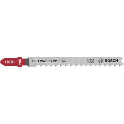 Пилка для лобзика по полипропилену (PP) 100 мм, T102D BOSCH 2608667444