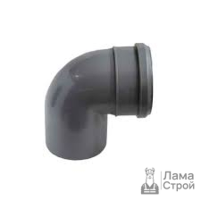 Отвод ПВХ 110/90 безнапорный серый