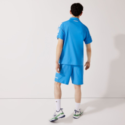 Мужские теннисные шорты Lacoste SPORT Men Printed Side Bands Shorts - небесный