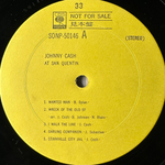 Johnny Cash ‎– Johnny Cash At San Quentin (Япония 1969г.) Promo