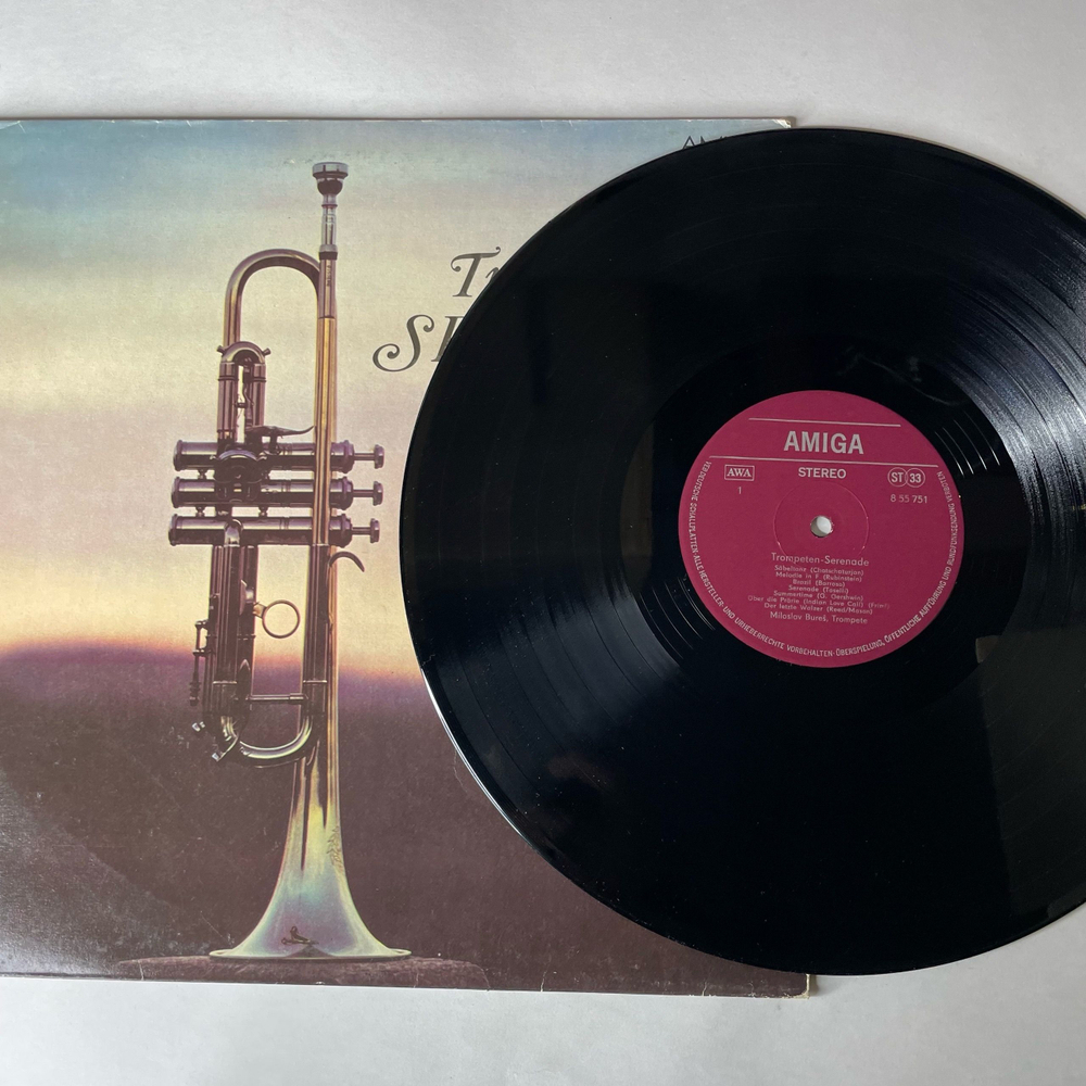 Винтажная виниловая пластинка LP Miloslav Bures Милослав Берс, Trompeten Serenade (ГДР 1980)