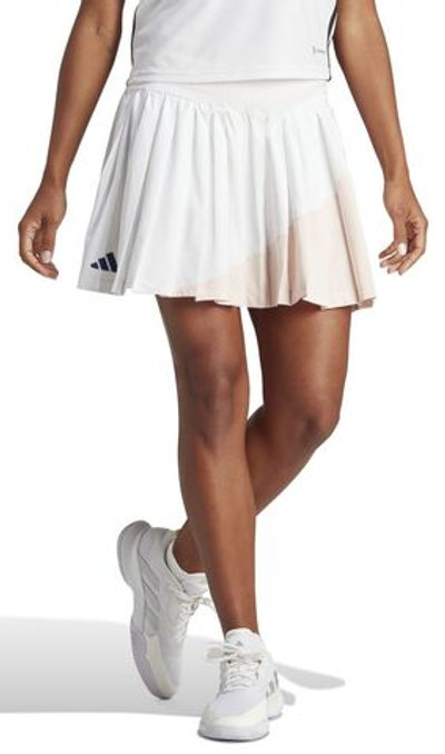 Женская Юбка теннисная Adidas Clubhouse Tennis Classic Premium Skirt - white/wonder quartz