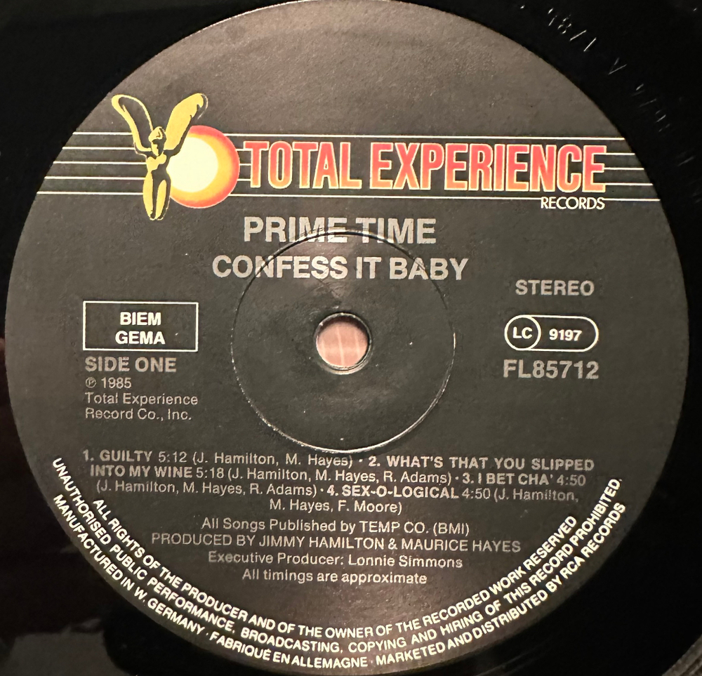 Prime Time - Confess It Baby (Германия 1985г.)