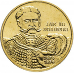 2 злотых 2001 год, Польша. Ян III Собеский (1674-1696). Польские короли.