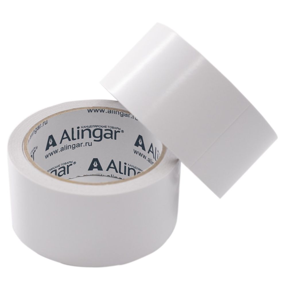 Клейкая лента двусторонняя Alingar, 48 мм * 14 м, основа полипропилен, белая, уп. 6 шт. Клейкая лента двусторонняя Alingar, 48 мм * 14 м, основа полипропилен, белая, уп. 6 шт.