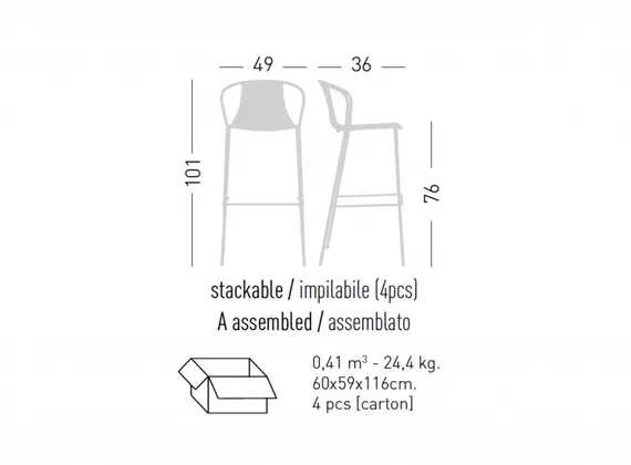 Kasia Stool 76